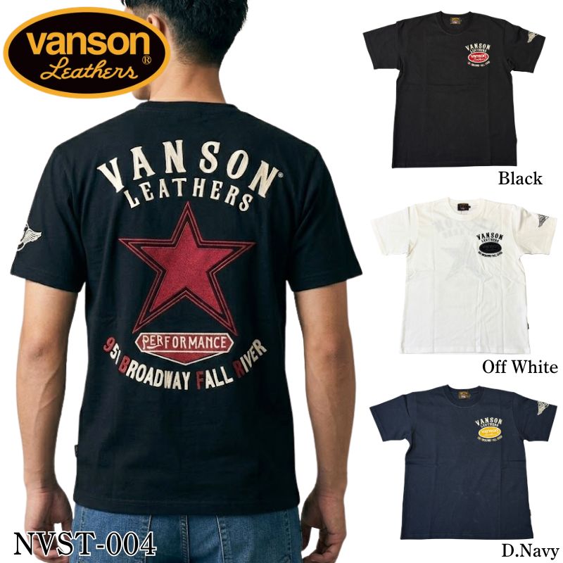 Rakuten - VANSON / バンソン　天竺　半袖Tシャツ　ワンスター　アメカジ　トップス　｜3カラー｜（NVST-004）