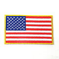 【刺繍パッチ】USFLAGアメリカ国旗（イエロー）腕章ミリタリーPATCHワッペン