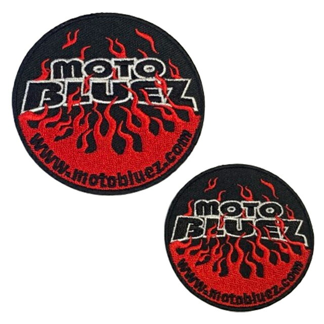 【刺繍パッチ】MOTOBLUEZ　オリジナルロゴパッチ　バイカー　ワッペン　モトブルーズ