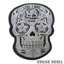 【SUGAR SKULL】シュガースカル刺繍パッチ(大)Gワッペン 背中におススメ!