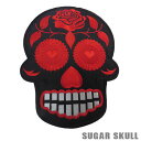 【SUGAR SKULL】シュガースカル刺繍パッチ(大)Hワッペン 背中におススメ!