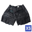 ALL STATE LEATHER 牛革フィンガーレスグローブ サイズ:XS|指切り 指ぬき 黒 ブラ ック 半指 【AL3000】