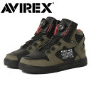 【アウトレット品】AVIREX U.S.A.(アビレックス) DICTATOR ディクティター バイカーシューズ 　OLIVE NUBUCKxBLACK（AV2278）オリーブ ヌバックxブラック