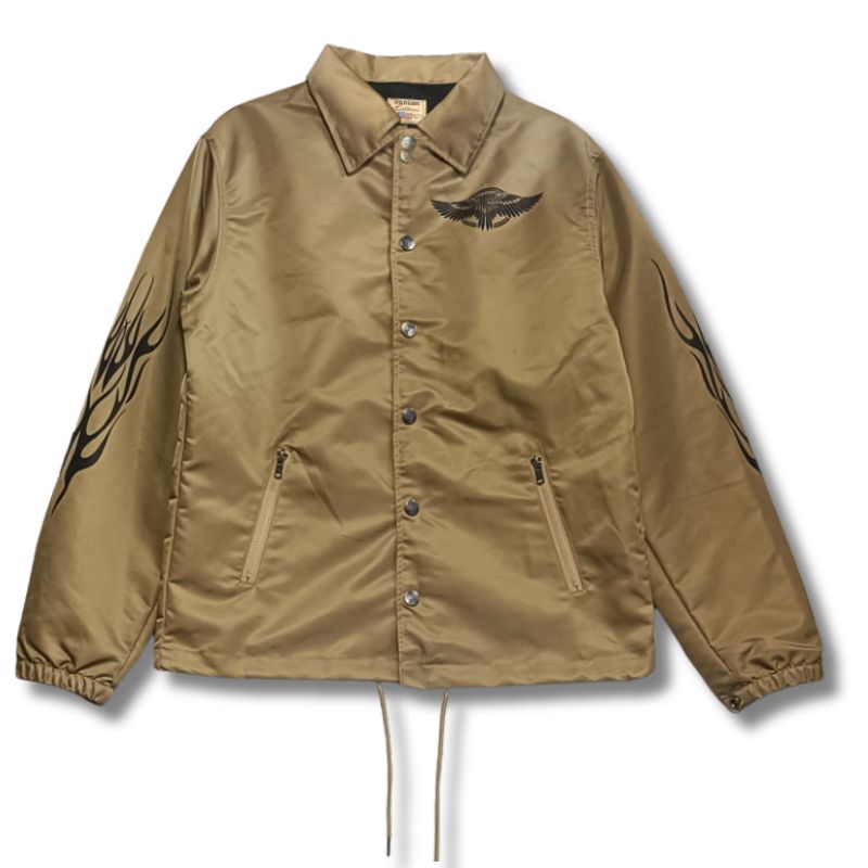 VANSON　バンソン モトブルーズ別注　COACH JACKET コーチジャケット 　カーキ｜S～XXLサイズ｜（88MV328）【MBV】