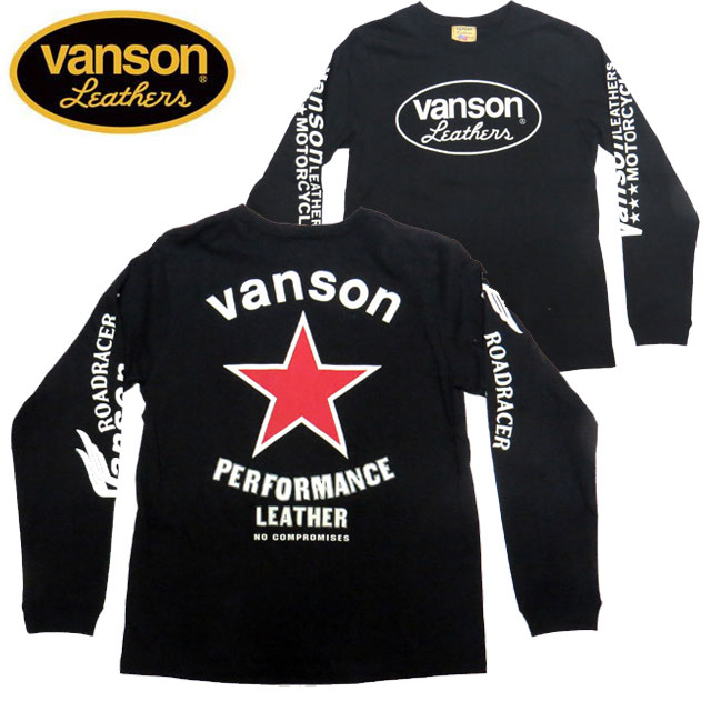 VANSON バンソン　長袖Tシャツ「RED STA