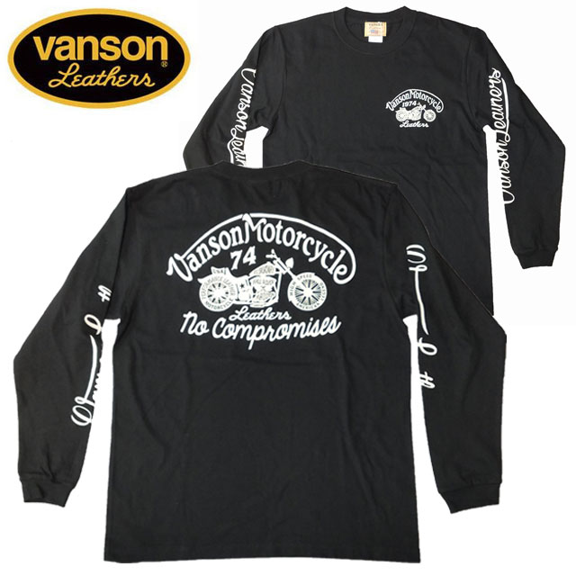 VANSON o\@TVcuMOTORCYCLE 74v[^[TCN LONG SLEEVE TEE@ygu[Yʒz