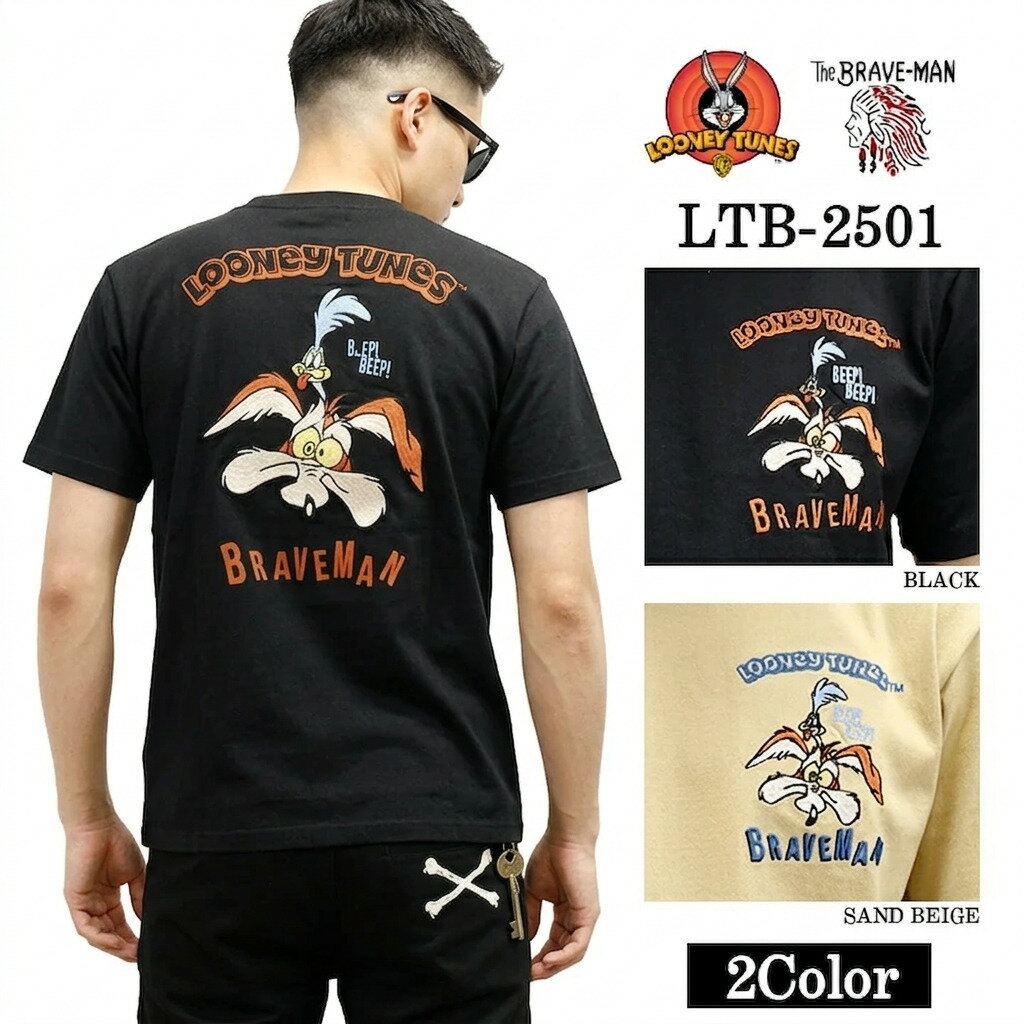 Rakuten - THE BRAVEMAN×LOONEY TUNES ルーニーチューンズ コラボ TEE 天竺 半袖Tシャツ 　(LTB-2501)