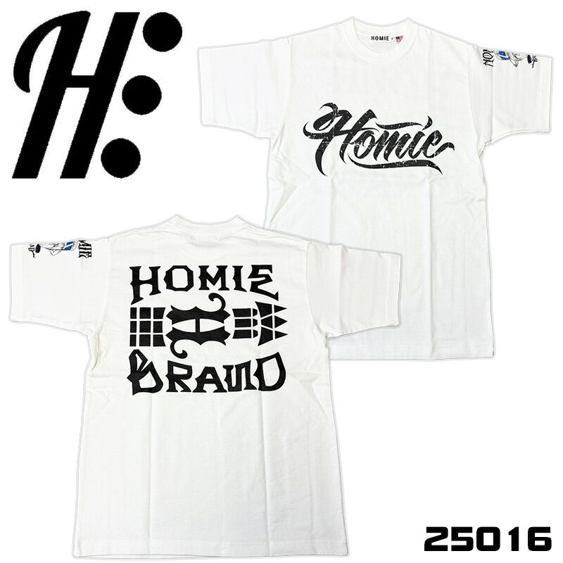 樂天商城 - HOMIE　復刻Tシャツ　カラー：ホワイト　ホーミーケイ　チカーノ（HM-25016）