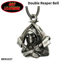 HOT LEATHERS ガーディアンベル ダブルリーパーベル ステー付【お守り 魔除け バイカー HOT BELLS】Double Reaper Bell B...