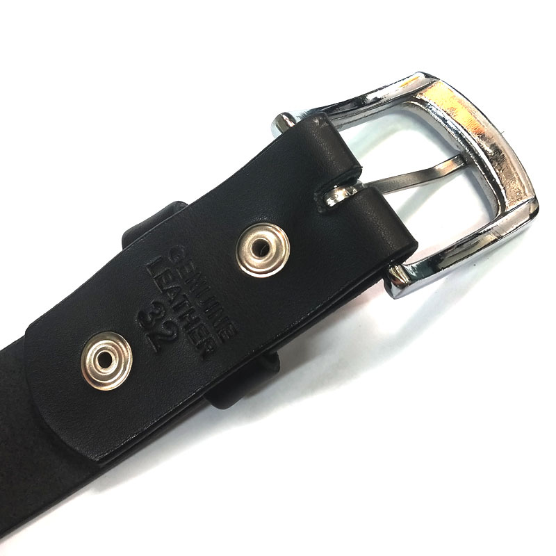 HOT LEATHERS ブラックレザーベルト シンプル　バックル取り換え可能[BLA1012]ブバイク 手袋【SPA1102】