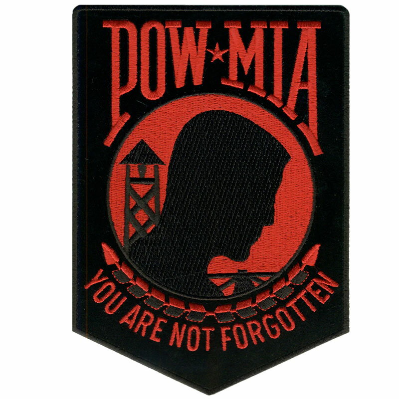 【HOT LEATHERS】刺繍パッチ Pow MIA 　4x3インチ ワッペン［PPA3092］