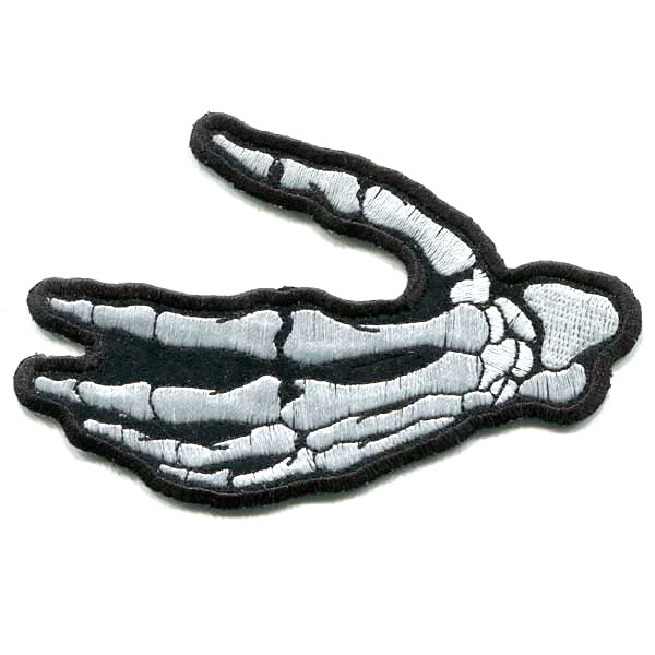 Rakuten - 【HOT LEATHERS】刺繍パッチ SKELETON HAND　4x3インチ ワッペン［PPA5252］