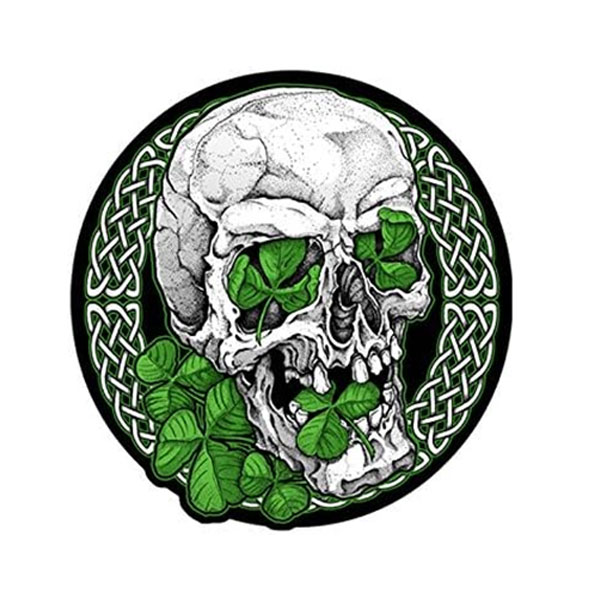 Rakuten - 【HOT LEATHERS】刺繍パッチ Irish Skull　9インチ ワッペン［PPA7579］特大パッチ