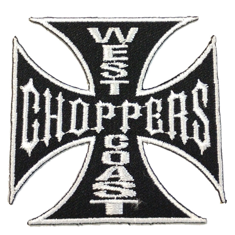 WEST COAST CHOPPERS ホワイト／ブラック バイカー ワッペン ウエストコーストチョッパーズ
