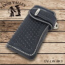 【商品入れ替えの為 10%OFF】GOD VALLEY ロングウォレット 牛革 ハンドメイド 手縫いバイカーウォレット 長財布 カービング ブラック(GV-LW-BK3)(4)