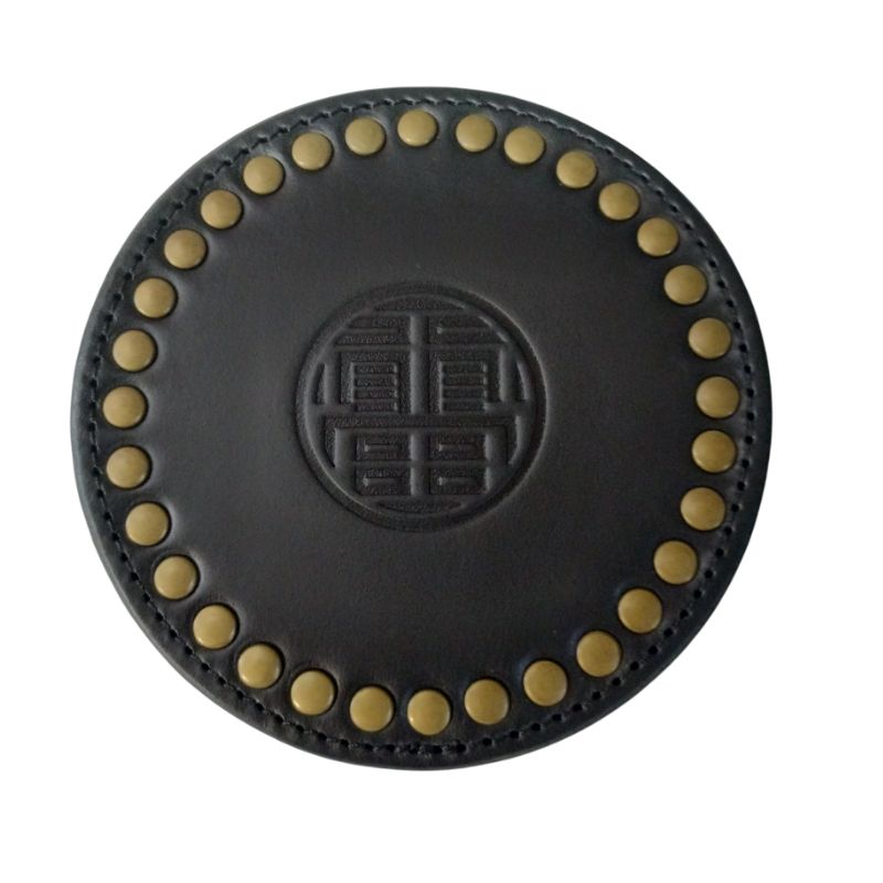 THUNDER MOTORCYCLES オリジナル レザー コースター スタッズ サンダーモーターサイクル