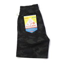 COOKMAN/クックマン　ショートシェフパンツ　Chef Pants Short Ripstop Camo Black (Woodland)（ユニセックス）カモブラック　迷彩　ウッドランドカモ　ハーフパンツ　イージーパンツ