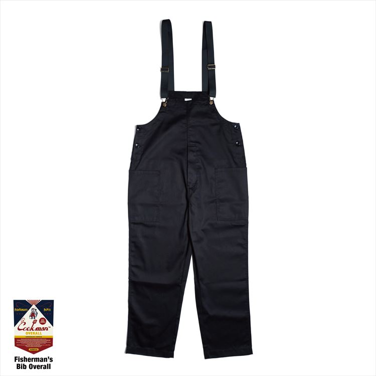 COOKMAN/クックマン　Fisherman's Bib Overall Black （ユニセックス）フィッシャーマン　ビブ　オーバーオール　ブラック