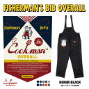 COOKMAN/NbN}@Fisherman's Bib Overall Denim BlackijZbNXjtBbV[}@ru@I[o[I[@fj@ubN