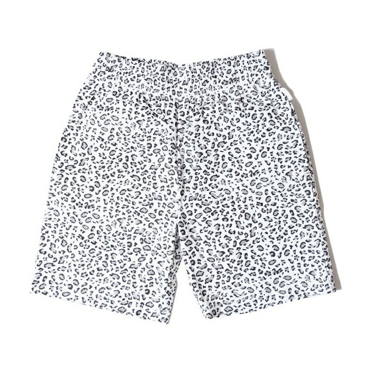 COOKMAN/クックマン　ショートシェフパンツ　 Chef Pants Short Snow Leopard （ユニセックス）ホワイト　レオパード　豹柄　ショートパンツ