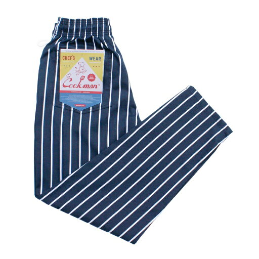 COOKMAN/クックマン Long Chef Pants シェフパンツ「Stripe Navy」(ユニセックス)ストライプ ネイビー(231-83802) COOKMAN/クックマン Long Chef Pants シェフパンツ「Stripe Navy」(ユニセックス)ストライプ ネイビー(231-83802)