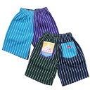 COOKMAN/クックマン ショートシェフパンツ Chef Pants Short Crazy Stripes Cold（ユニセックス）クレイジーストライプコールド ハーフパンツ イージーパンツ