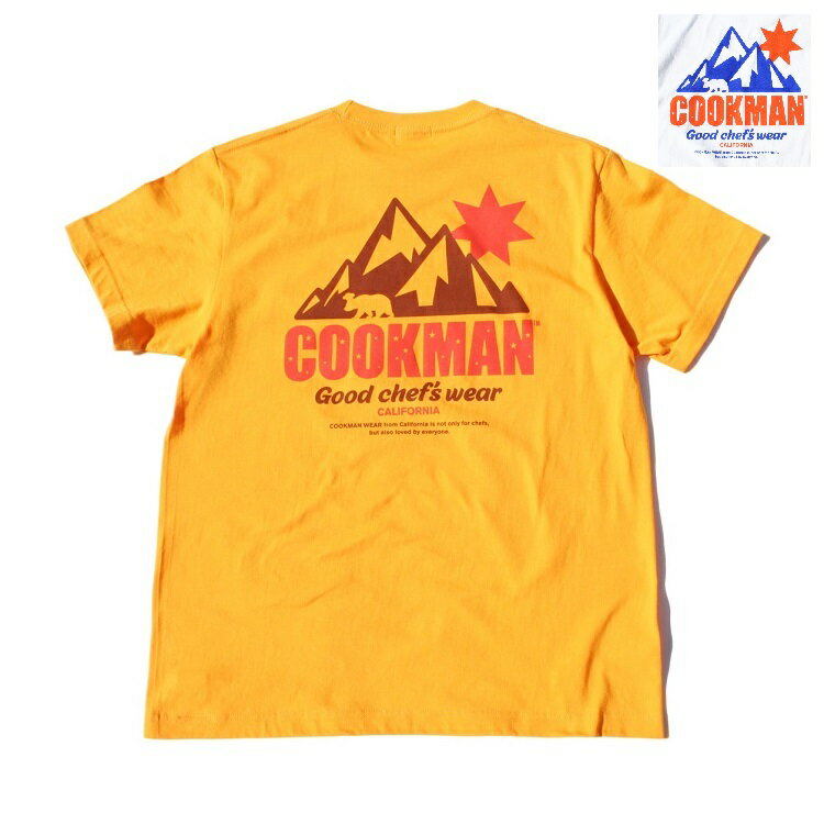COOKMAN｜クックマン Tシャツ California bear（ユニセックス） 半袖　ホワイト イエロー
