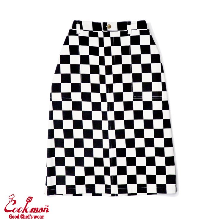 COOKMAN/åޥ󡡥٥ Baker's Skirt Checker Blackå֥åå
