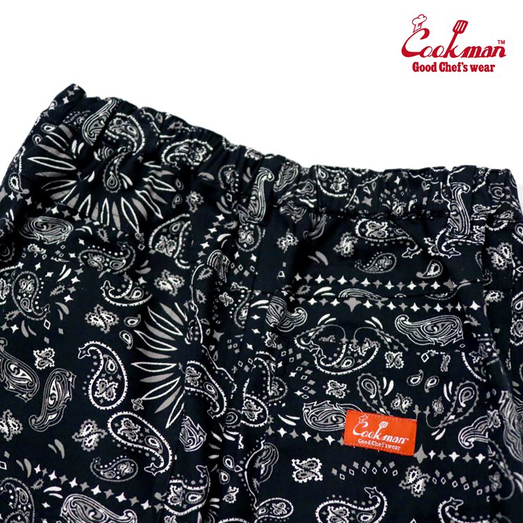 COOKMAN/クックマン　ベイカー　スカート Baker's Skirt Paisley Black　ペイズリ...