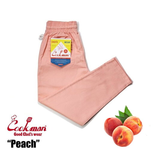 COOKMAN/クックマン Long Chef Pants シェフパンツ「Peach 」(ユニセックス)ピーチ【FARMAER'S MARKET COLLECTION】 COOKMAN/クックマン Long Chef Pants シェフパンツ「Peach 」(ユニセックス)ピーチ【FARMAER'S MARKET COLLECTION】