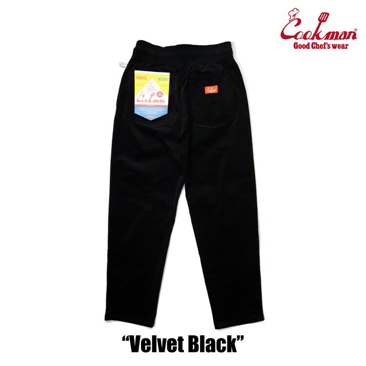 COOKMAN/クックマン　シェフパンツ　Chef Pants Velvet Black（ユニセックス）ベルベット　ブラック