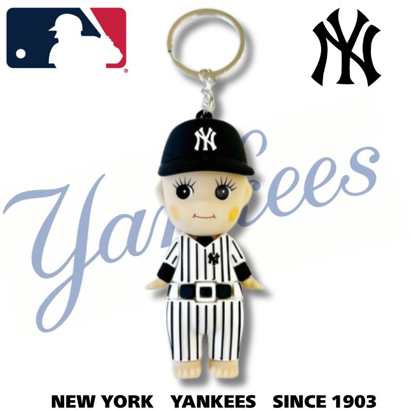 MLB メジャーリーグ　ヤンキース ユニフォームキーホルダー　キューピー