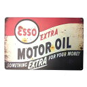 ESSO EXTRA MOTOR OIL アメリカン 雑貨 ブリキ看板 メタルサイン ティンサインズ サインプレート tin2-94(3)