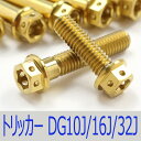▽トリッカー DG10J/16J/32J チタンボルトセット クラッチエンジンカバー レーススペックタイプ ゴールド/15本set (YA2005CGO)
