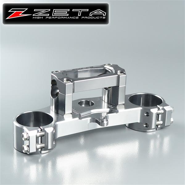 [展示品 未使用品] ◇KX450F/'09-'10 ZETA アルミ削り出し ハンドルバークランプ φ28.6mm トップブリッジ (ZE11-2128) [中古]