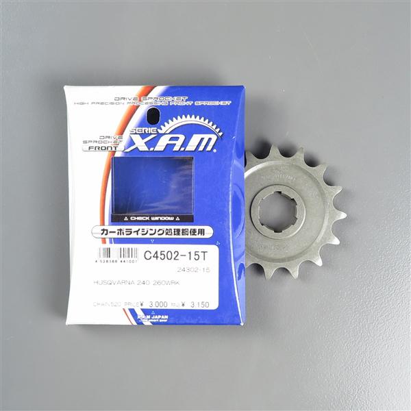 [展示品 未使用品] ◇ハスクバーナ 240/250/260WRK 250/360CR/360WR WR250 XAM フロントスプロケット 15丁 (C4502-15T) [中古]