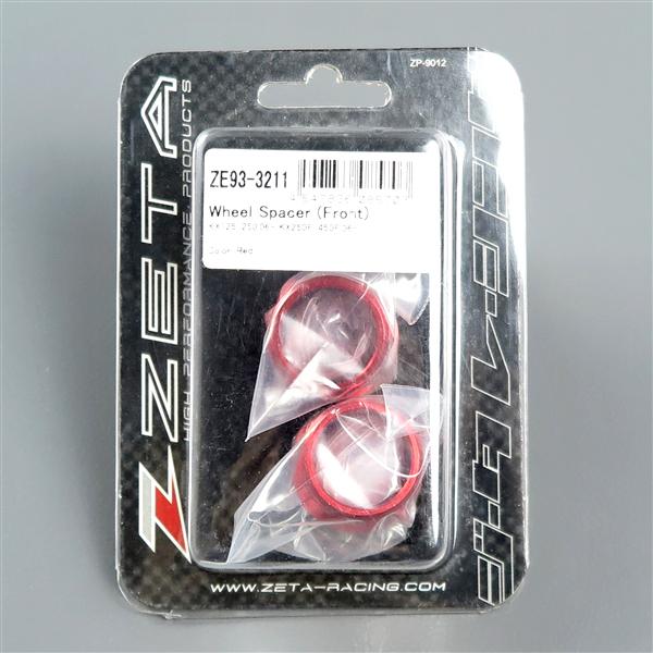 [展示品 未使用品] ◇KX125/250 KX250F/450F ZETA フロントホイールスペーサー レッド (ZE93-3211) [中古]