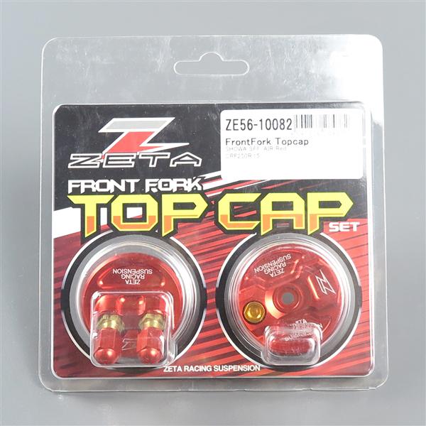 [展示品 未使用品] ◇CRF250R/'15-'17 ZETA フロントフォーク トップキャップ レッド (ZE56-10082) [中古]