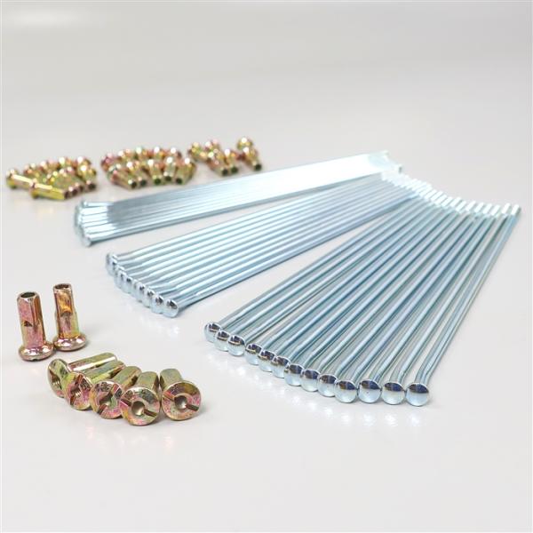 [展示品 未使用品] ◇ KX60/83-03 KLX110/KSR110L 2002- ダチ/DACHI スチール フロント スポーク/ニップルセット(DC411-1002) [中古]