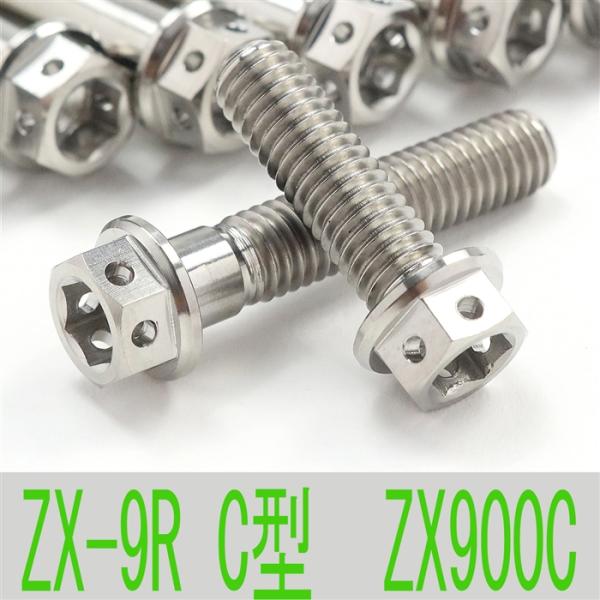 ▽ZX-9R ZX900C チタンボルトセット 左側/ジェネレーターエンジンカバー レーススペックタイプ シルバー/8本set (KA5001GSI) [中古]