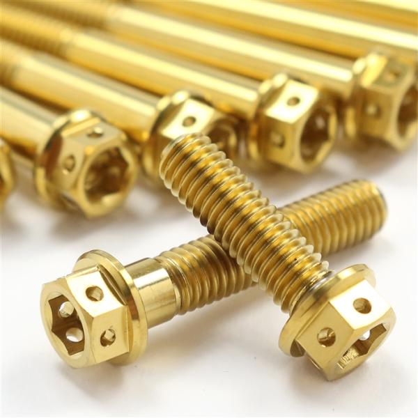 ▽グロム125/JC92 2021-2023 チタンボルトセット クラッチエンジンカバー レーススペックタイプ ゴールド/10本set (HO1003CGO)