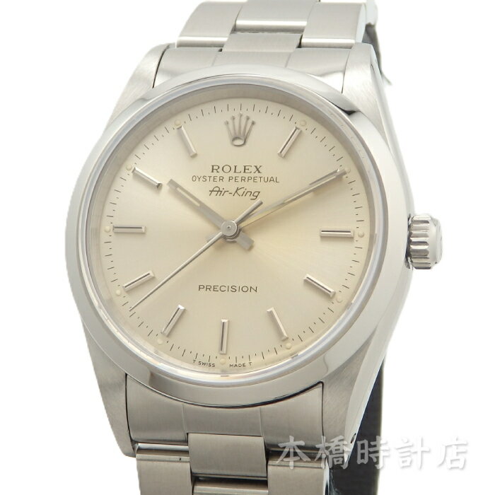 ロレックス　ROLEX　オイスターパーペチュアル　エアキング　OYSTER PERPETUAL AIRKING　14000　E番　メンズ　シルバー　ステンレススティール　自動巻き　腕時計【中古】