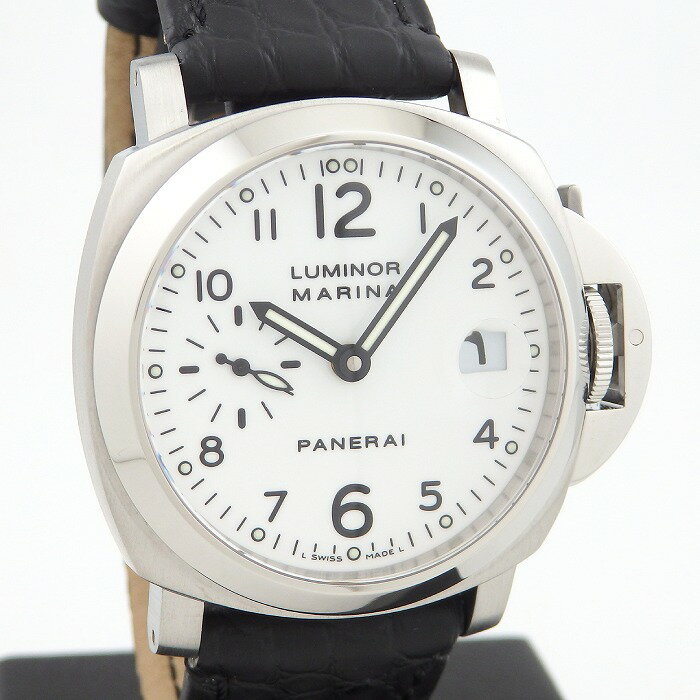パネライ　PANERAI　ルミノールマリーナ　40mm　PAM00049 D番　メンズ　ホワイト　ステンレススティール　自動巻き　腕時計【中古】