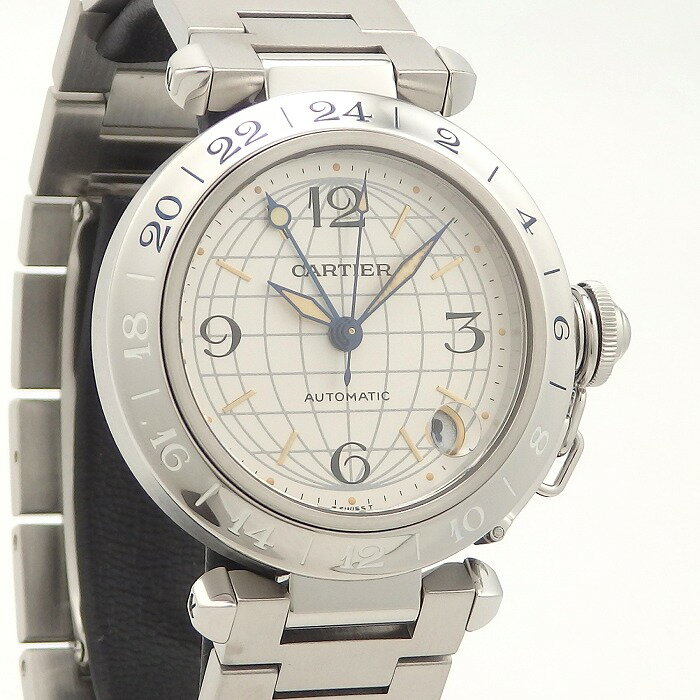 カルティエ　CARTIER　パシャC　メリディアン　W31029M7　アイボリー　自動巻き　ステンレススティール　腕時計　ボーイズ【中古】