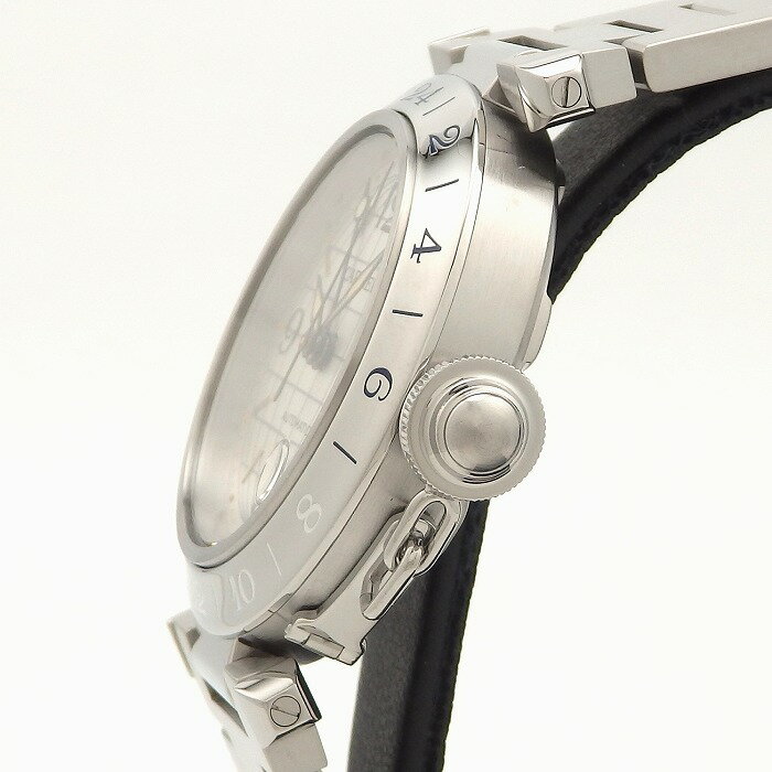 カルティエ　CARTIER　パシャC　メリディアン　W31029M7　アイボリー　自動巻き　ステンレススティール　腕時計　ボーイズ【中古】