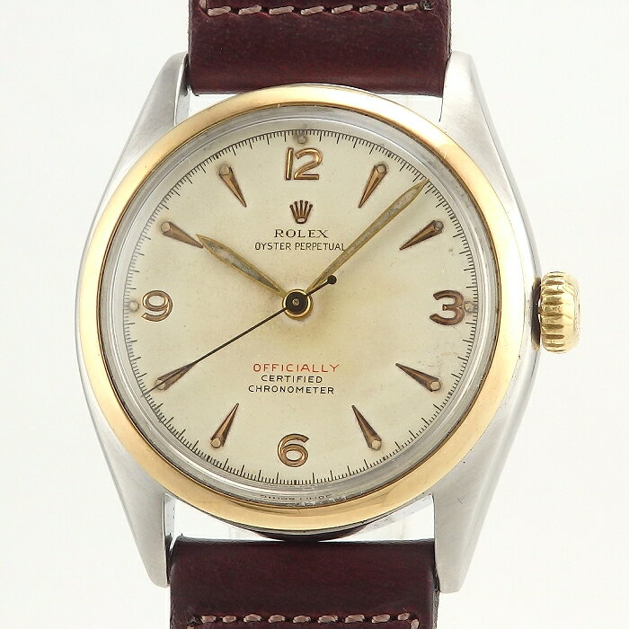 ロレックス ROLEX SUPER OYSTER 6084 セミバブル スーパーオイスター アイボリー YG/SS メンズ 自動巻き 腕時計【中古】