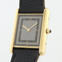 カルティエ CARTIER マストタンクLM グレー SV クォーツ 腕時計 レディース メンズ【中古】