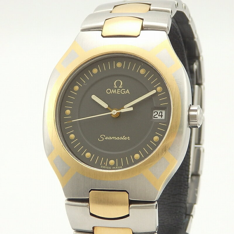 オメガ OMEGA 2583.80 シーマスター ポラリス 2410.40 K18YG/SS クォーツ グレー メンズ 腕時計【中古】