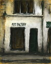 【作家名】中野克彦 【作品名】裏通りの画廊 パリ 風景画 絵画 フランス 油絵 油彩画 額付き インテリア 全国送料無料