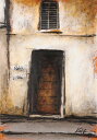 【作家名】中野克彦 【作品名】裏通りのバー・BROWN パリ 風景画 絵画 フランス 油絵 油彩画 額付き 国内送料無料